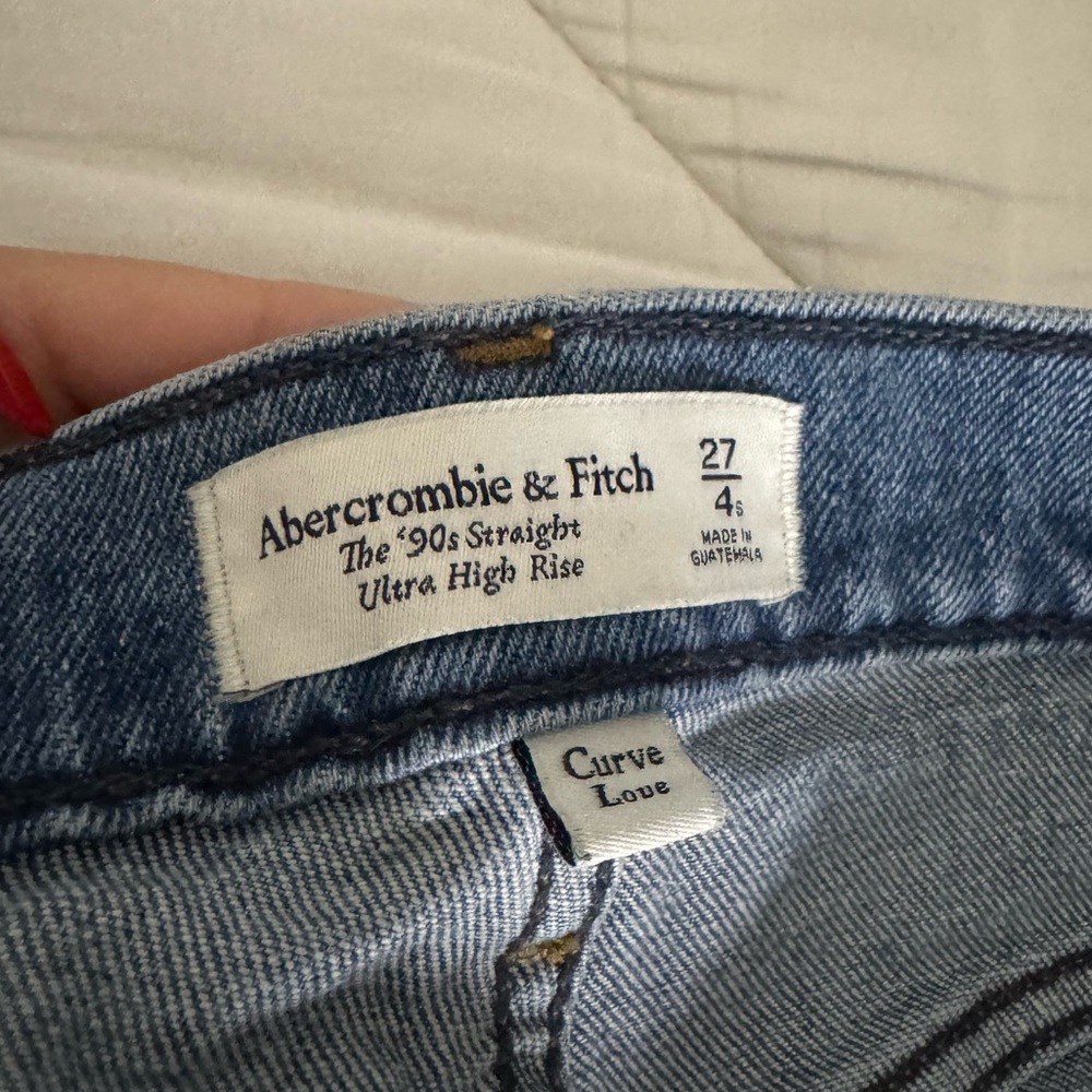 Abercrombie & Fitch curve love 90s straight ultra high rise jeans